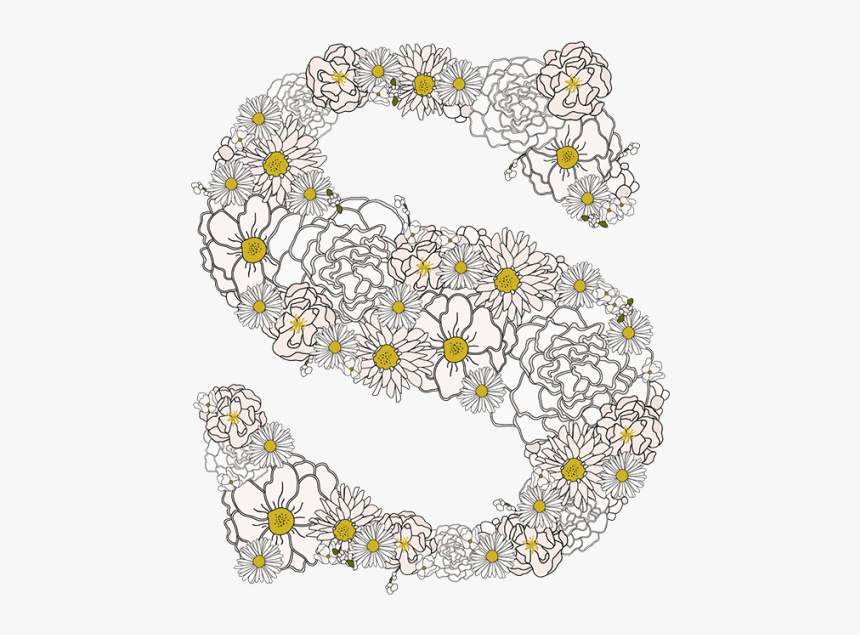 Camomile Foral Flower Font, HD Png Download, Free Download