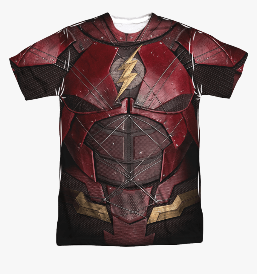 Justice League Flash Uniform T-shirt, HD Png Download - kindpng