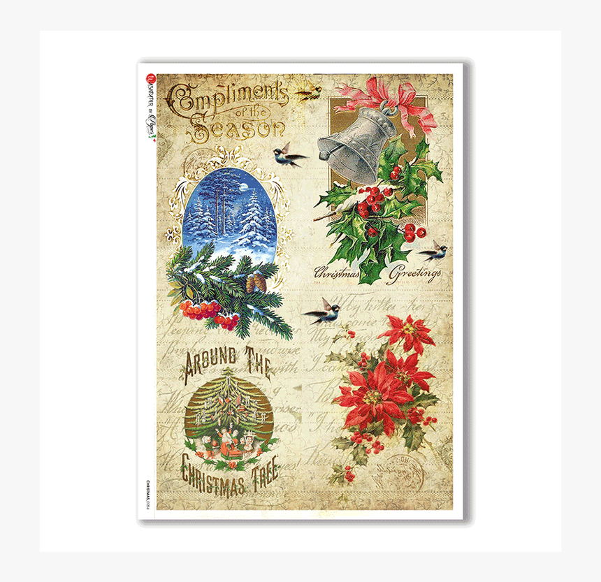 Victorian Christmas Rice Paper, HD Png Download, Free Download