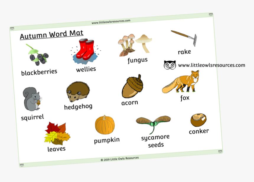 Autumn Word Mat Cover, HD Png Download, Free Download