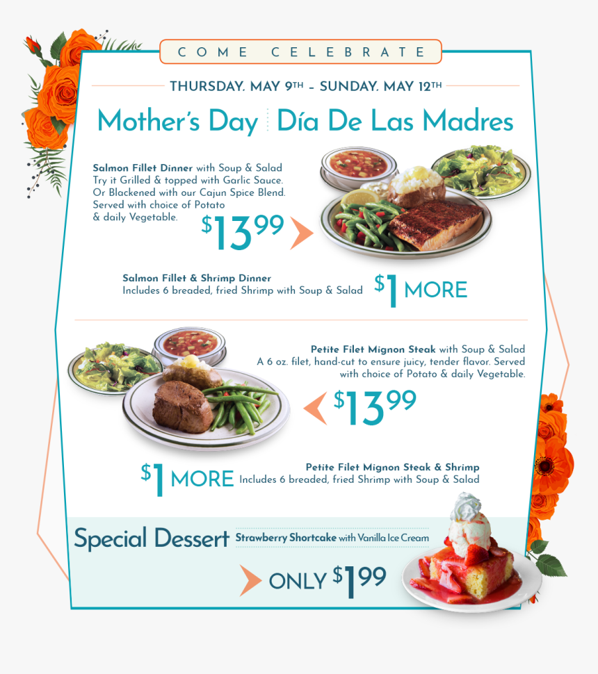 Norms Mother"s Day Menu, HD Png Download, Free Download