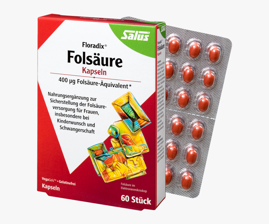 Salus Haus Floradix®, Folic Acid Capsules, HD Png Download, Free Download