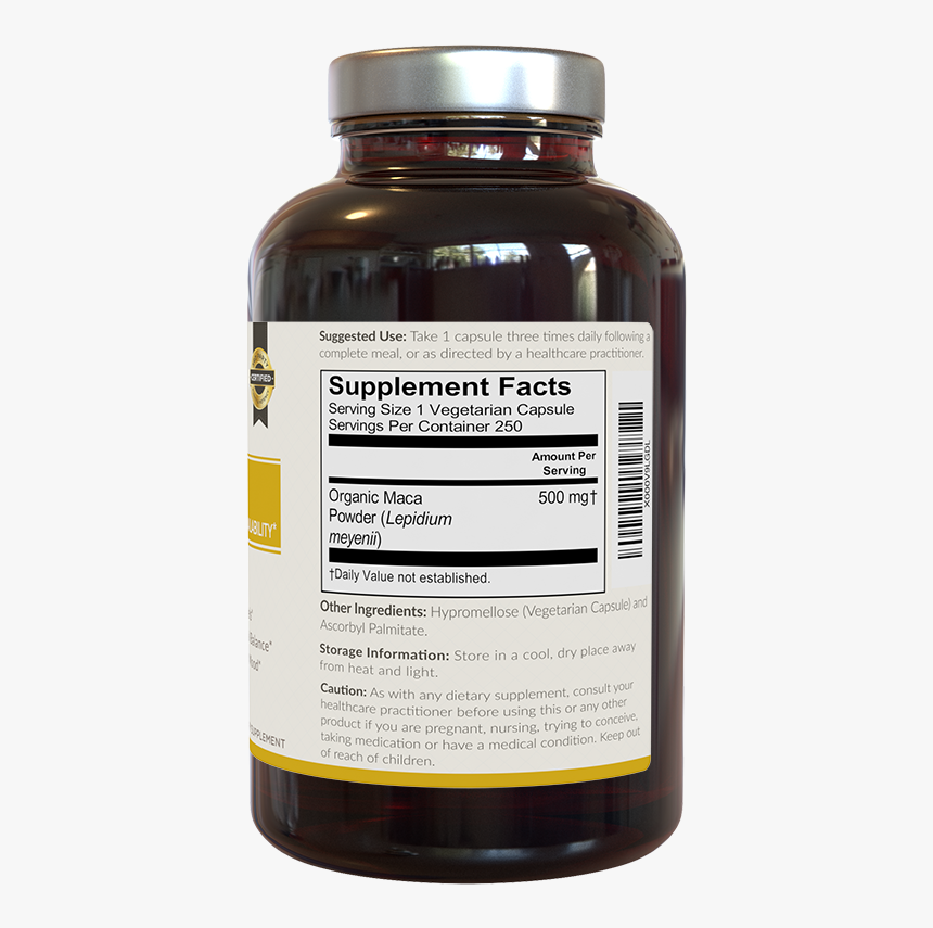 Viva Naturals Maca Powder Capsules Right Side"
 Class=, HD Png Download, Free Download