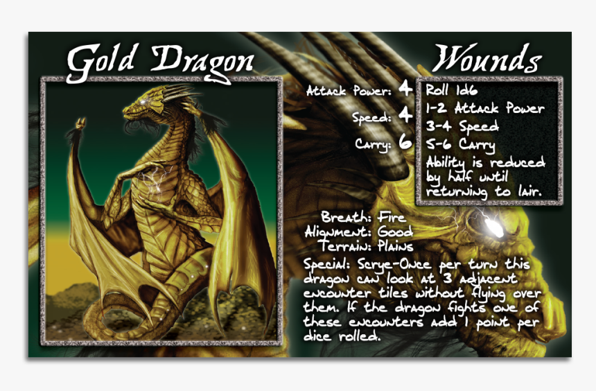 Gold Dragon Card, HD Png Download, Free Download