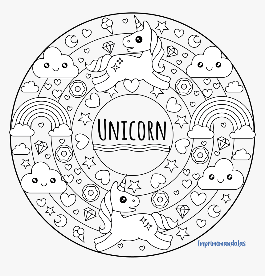 Mandala De Unicornios Para Niños, HD Png Download, Free Download
