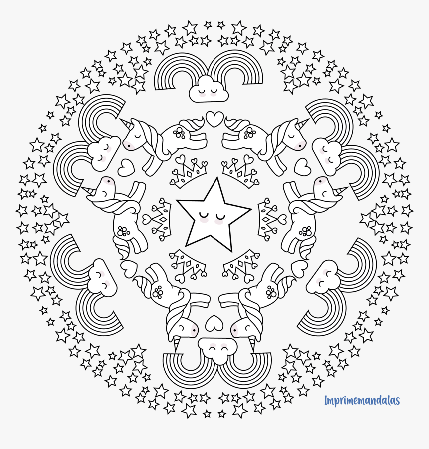 Mandala De Unicornios Para Niños, HD Png Download, Free Download