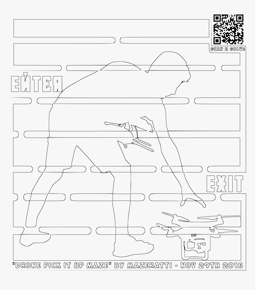 Coloring Page Maze Of Picking Up That Drone Clip Arts, HD Png Download, Free Download