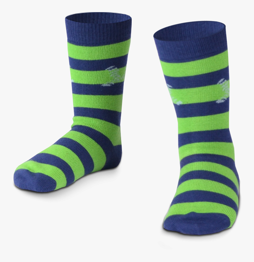 Bien Belles Chaussettes Enfants À Rayures Bleues Et, HD Png Download, Free Download