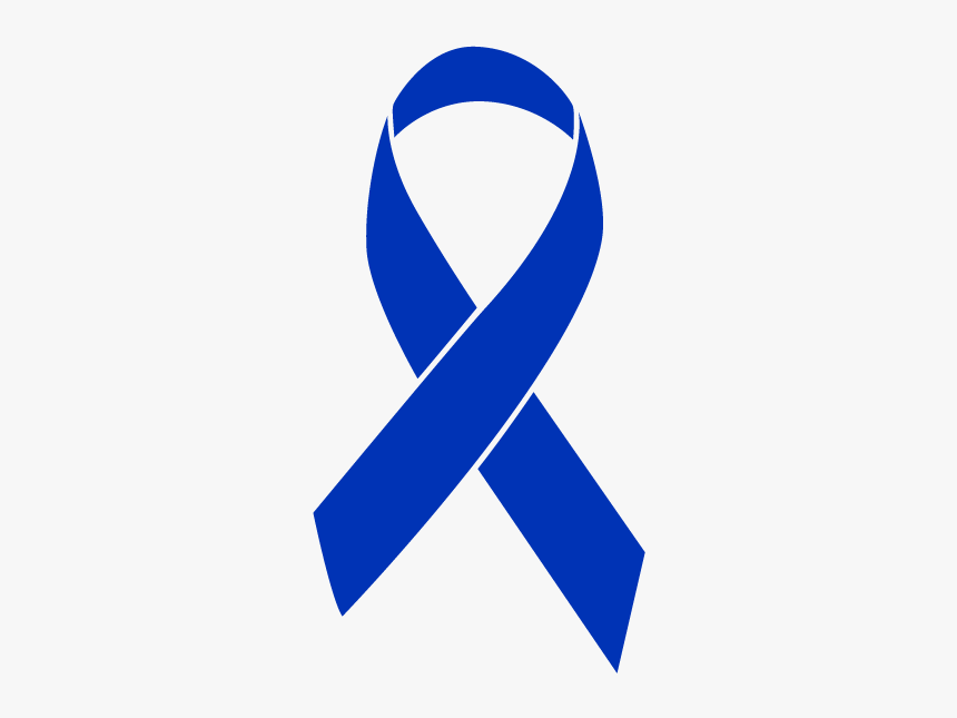 Blue Colored Colon Cancer Ribbon, HD Png Download, Free Download