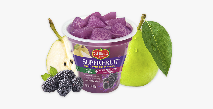 Superfruit® Pear Chunks In Acai & Blackberry Juice, HD Png Download, Free Download