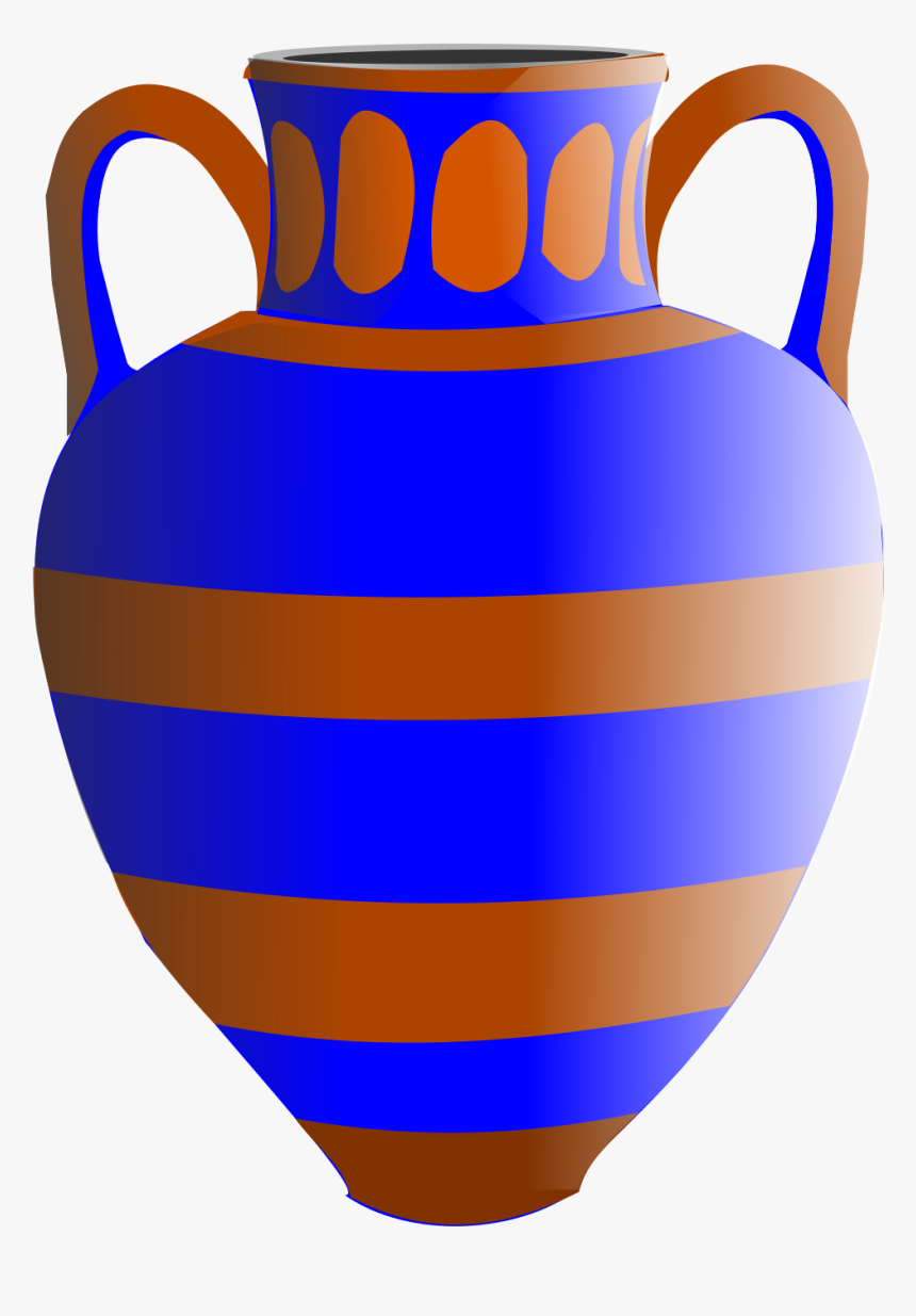Old Fashioned Vase Blue And Brown Clip Arts, HD Png Download, Free Download