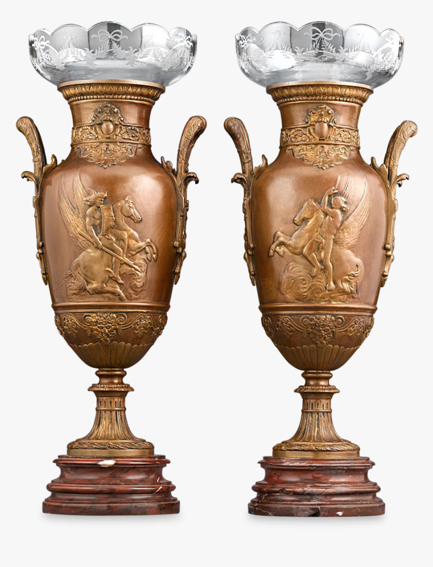 French Neoclassical Bronze Urns, HD Png Download, Free Download