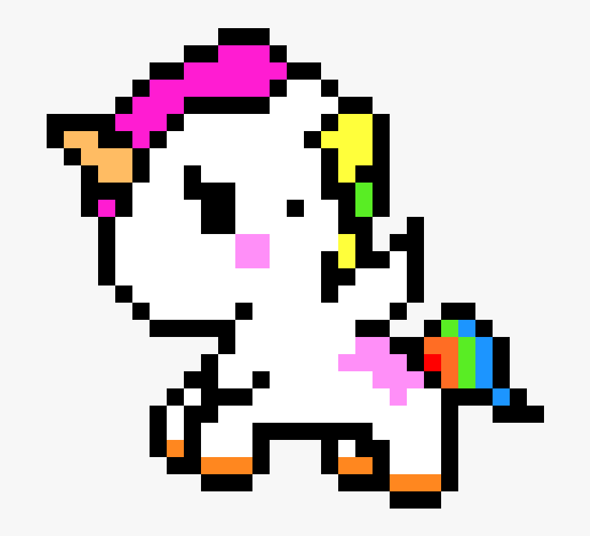 Pixel Art Unicorn Easy, HD Png Download, Free Download