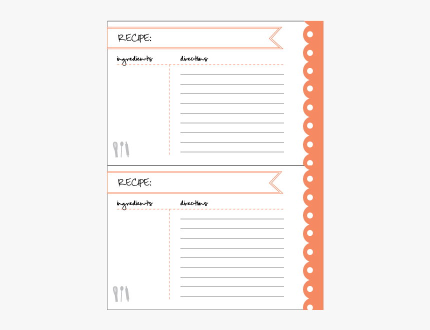 Recipe Card Coral, HD Png Download, Free Download