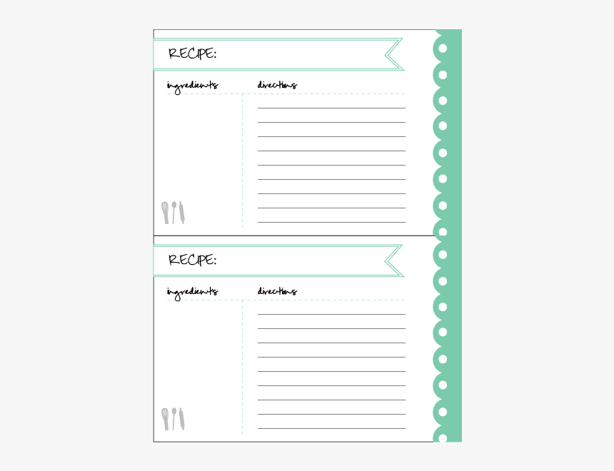 Recipe-card, HD Png Download, Free Download