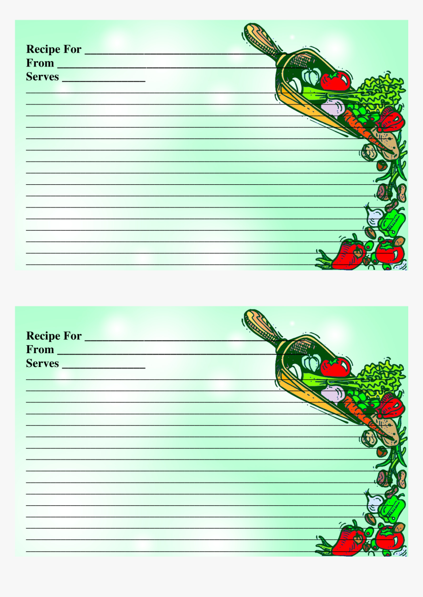 Printable Recipe Card Main Image, HD Png Download, Free Download