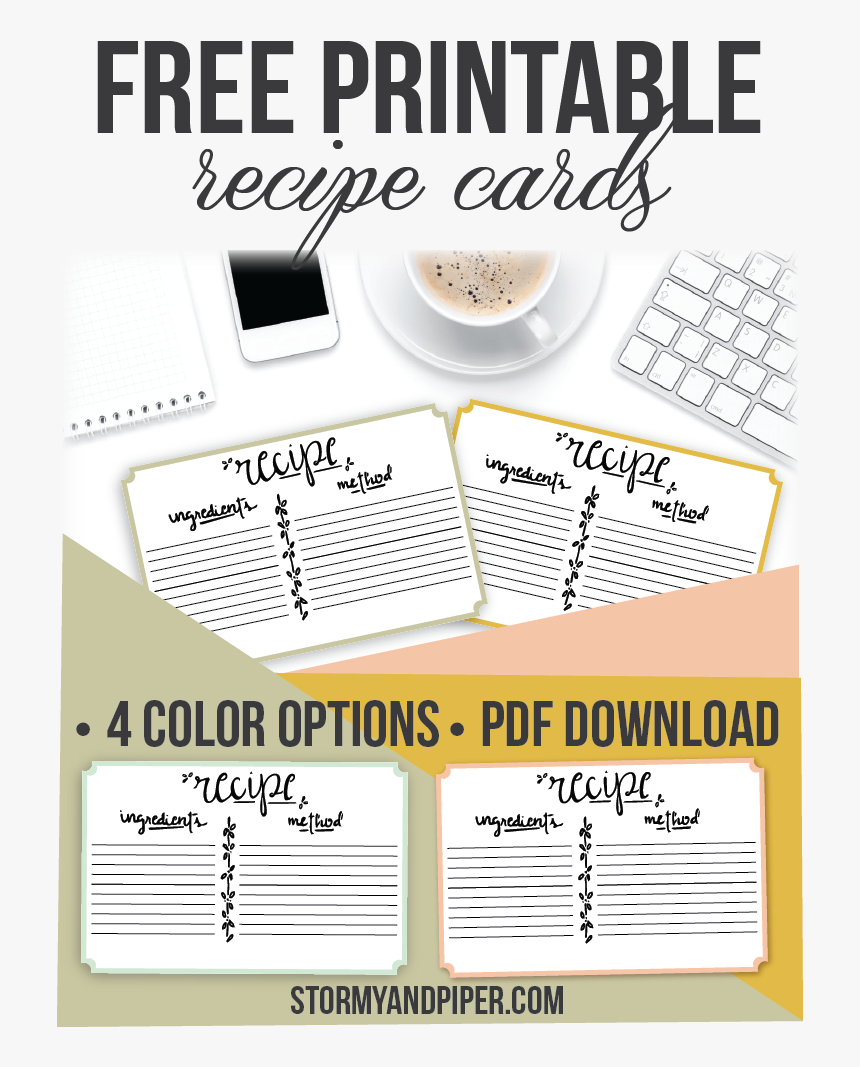 Free Downloadable Recipe Cards, HD Png Download, Free Download