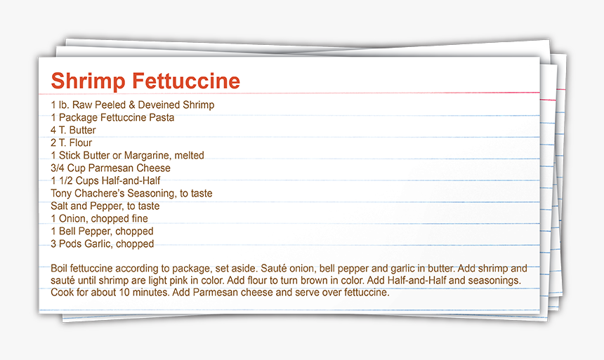 Recipe Card Png, Transparent Png, Free Download