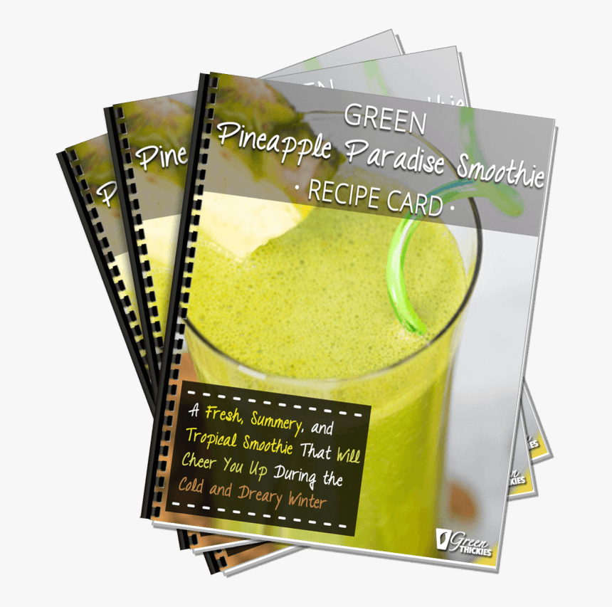 Green Pineapple Paradise Smoothie Recipe Card, HD Png Download, Free Download