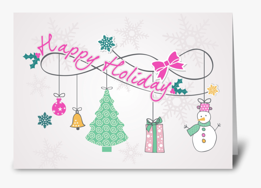 Happy Holiday Card Greeting Card, HD Png Download, Free Download