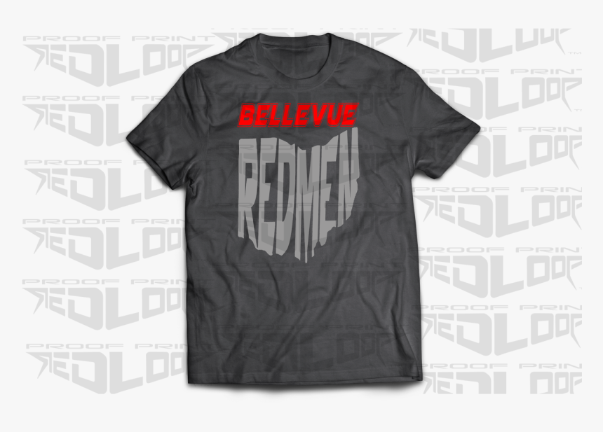 Bellevue Redmen In The Shape Of Ohio Basic T-shirt, HD Png Download, Free Download