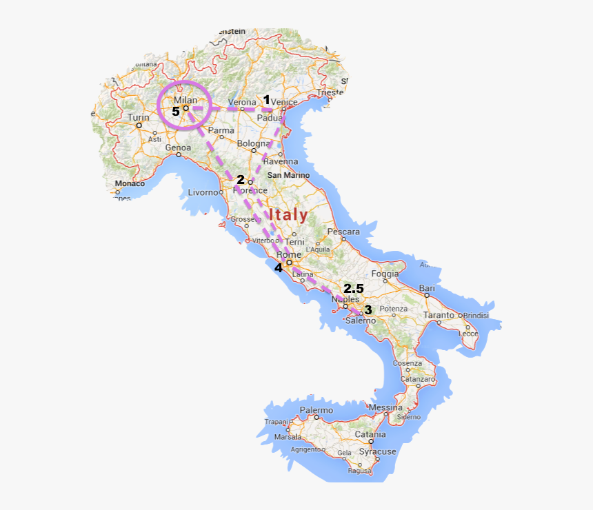 Map Of Italy, HD Png Download, Free Download