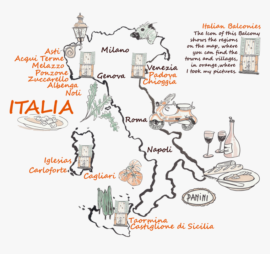 Italy Map Png, Transparent Png, Free Download