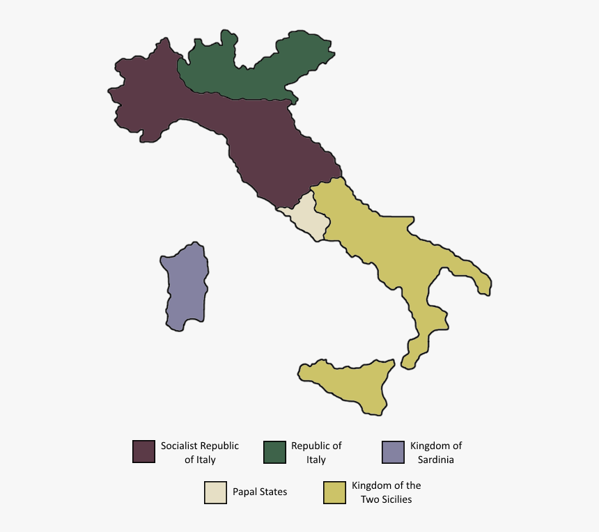 Italian States Map, HD Png Download, Free Download