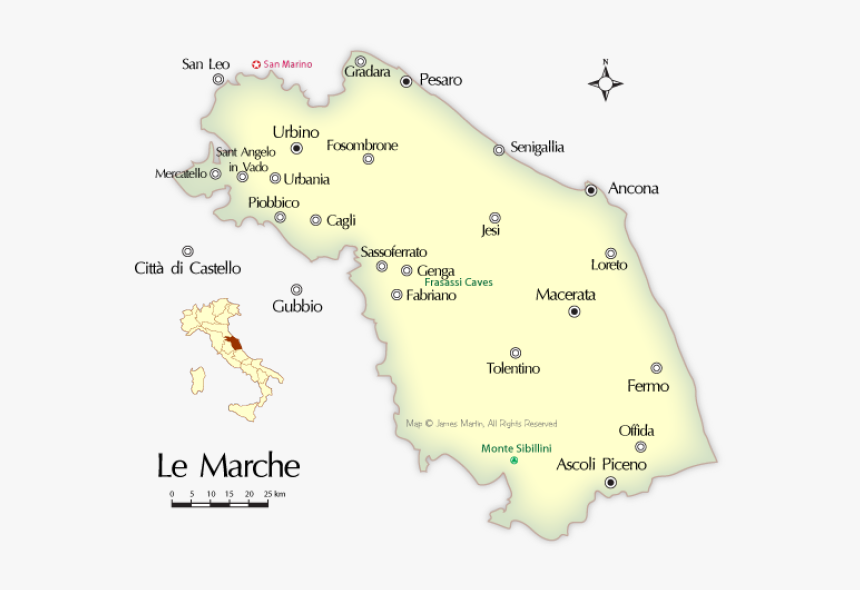 Le Marche Italy Map, HD Png Download, Free Download