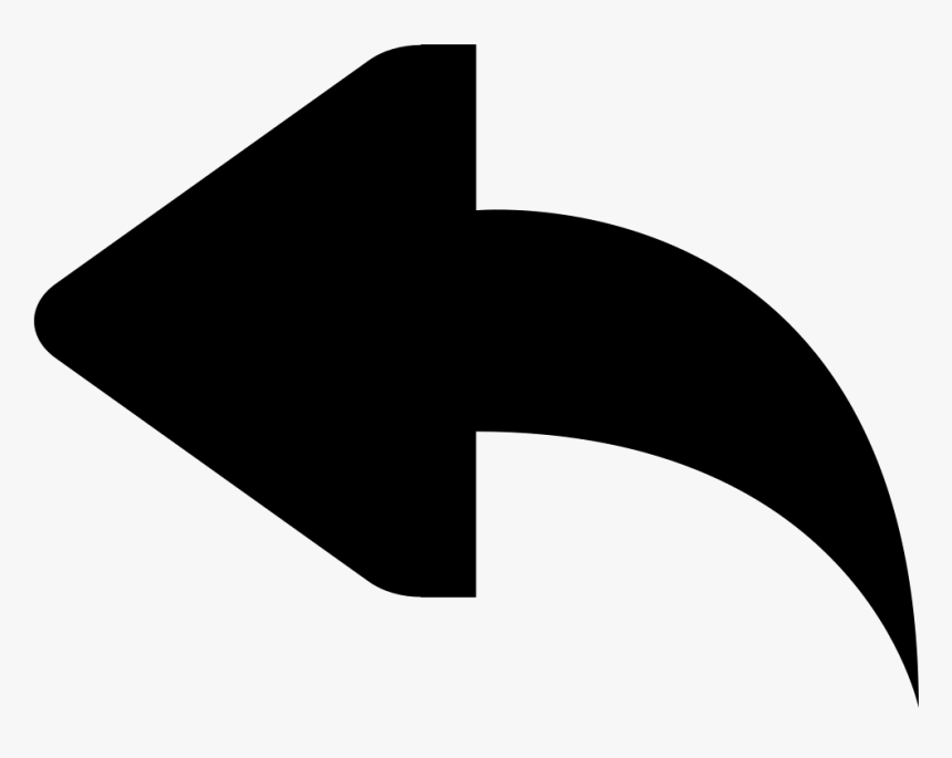 Back Left Arrow Curve Black Symbol, HD Png Download, Free Download