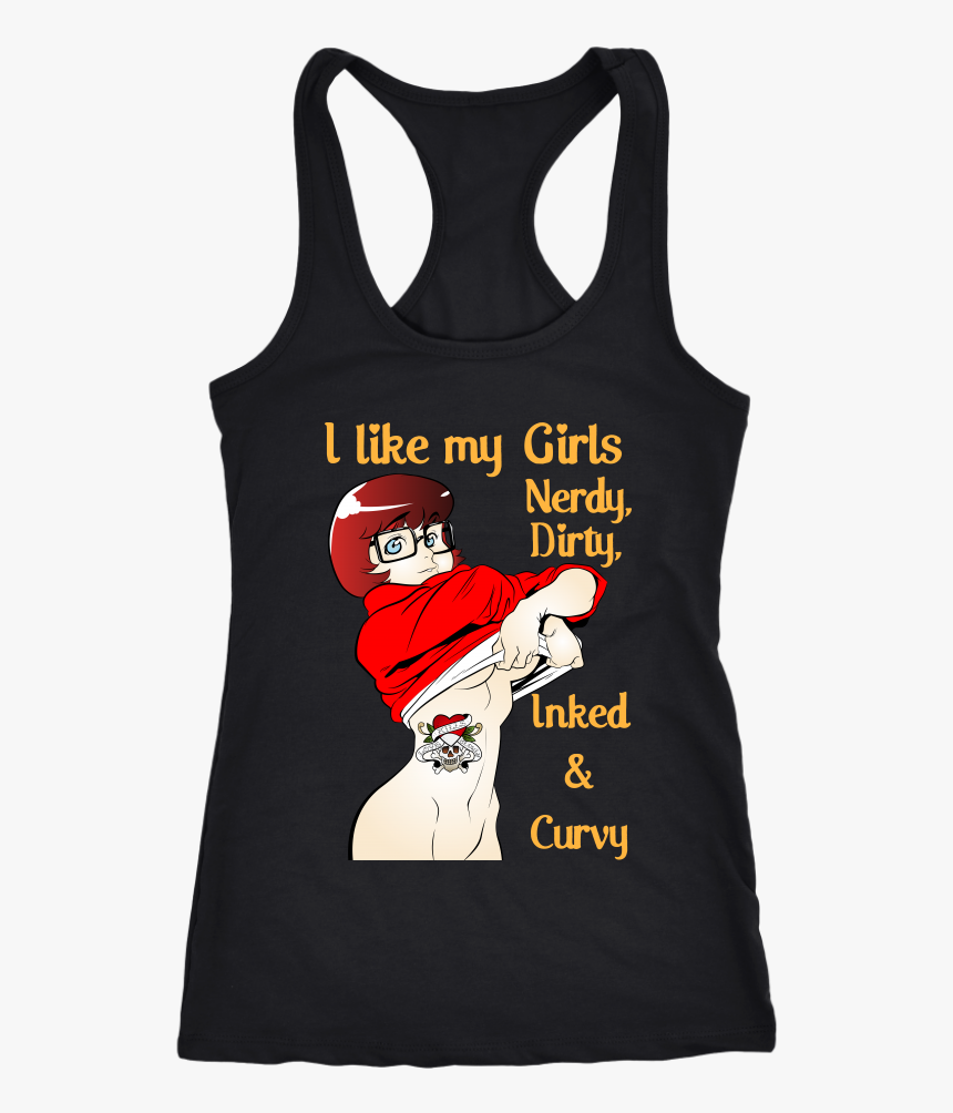 Nerdy Dirty Inked And Curvy Fitness Workout Velma Racerback, HD Png Download, Free Download