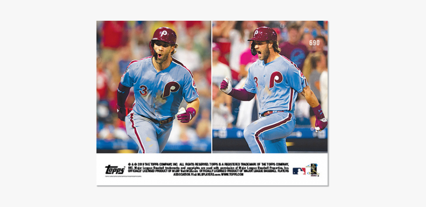 2019 Topps Now 690 Bryce Harper Philadelphia Phillies, HD Png Download, Free Download