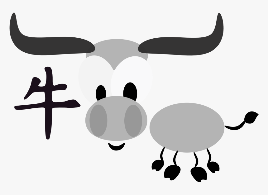 Chinese Horoscope Ox Sign Character Clipart, HD Png Download, Free Download