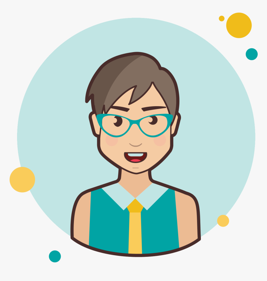 Hair Lady With Green Glasses Icon Free, HD Png Download, Free Download