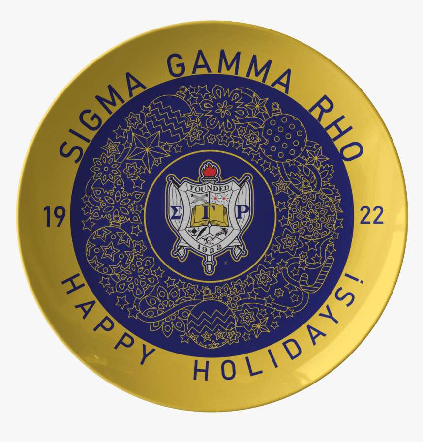 Sigma Gamma Rho Christmas Plate, HD Png Download, Free Download