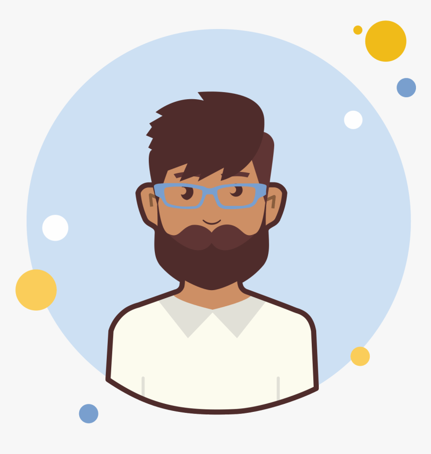 Man With Beard In Blue Glasses Icon, HD Png Download, Free Download