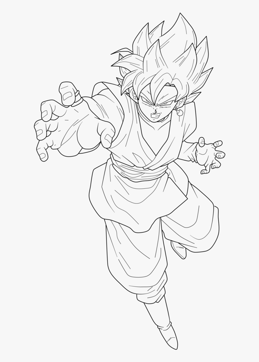 28 Collection Of Goku Black Super Saiyan Rose Coloring Hd Png Download