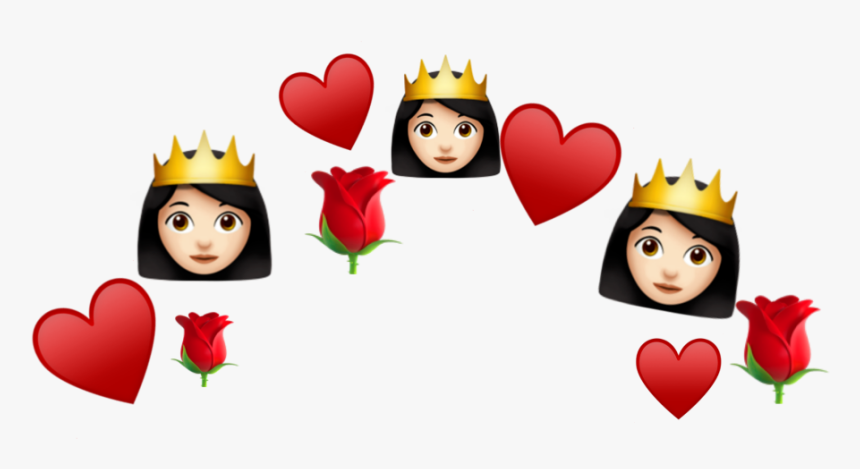 #princess #flower #red #emoji #heart #emojis #tumblr, HD Png Download, Free Download