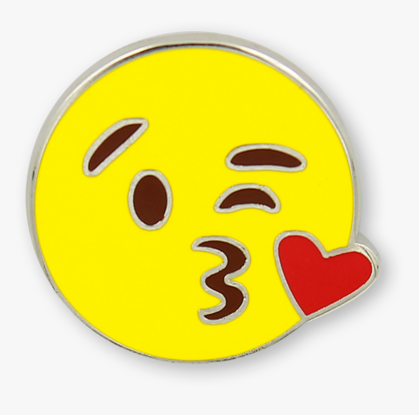 Emoji Blow A Kiss Enamel Pin, HD Png Download, Free Download