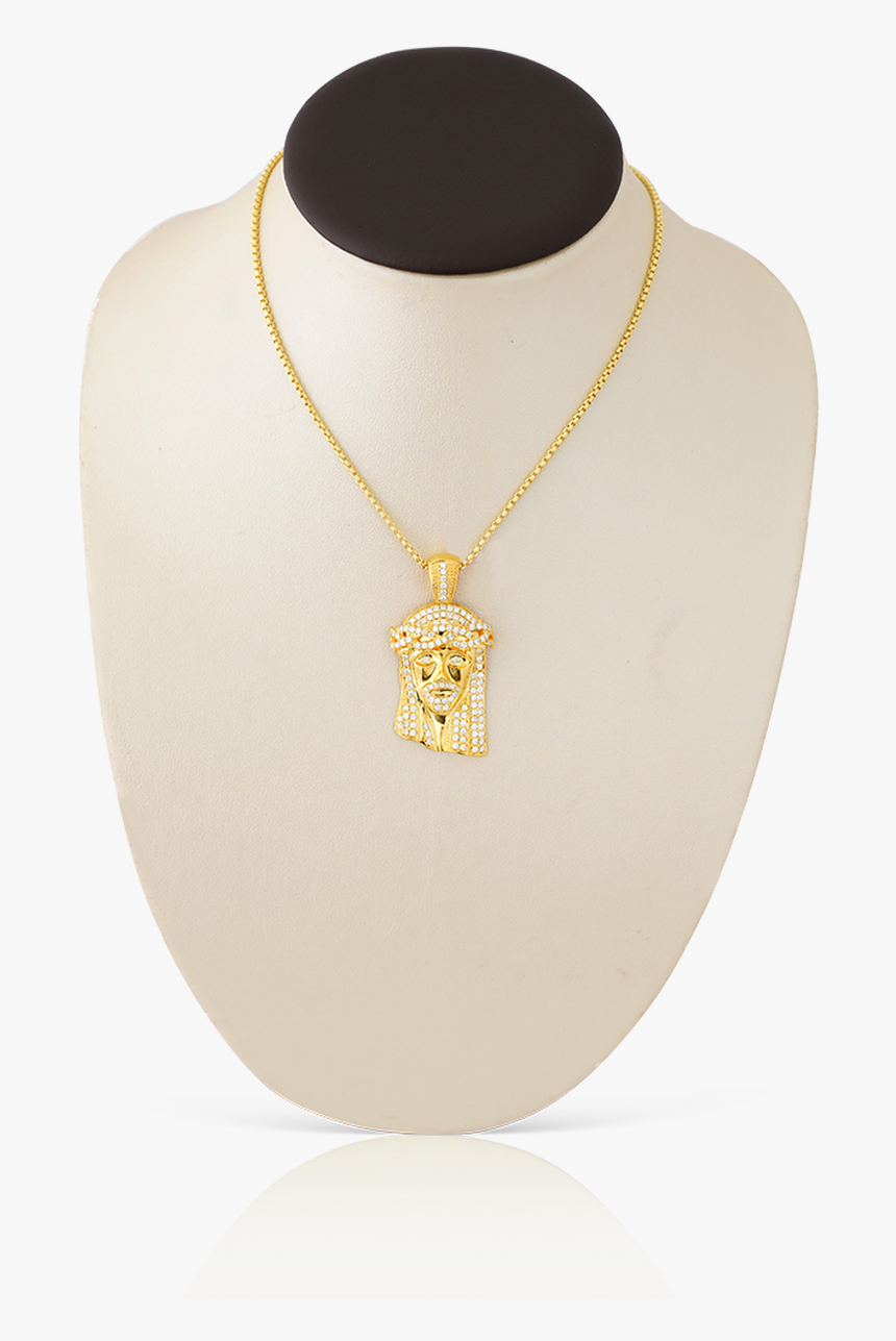 10k Yellow Gold Jesus Diamond Head Pendant, HD Png Download, Free Download