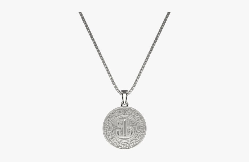 14k White Gold Armenian Initial Coin Pendant, HD Png Download, Free Download