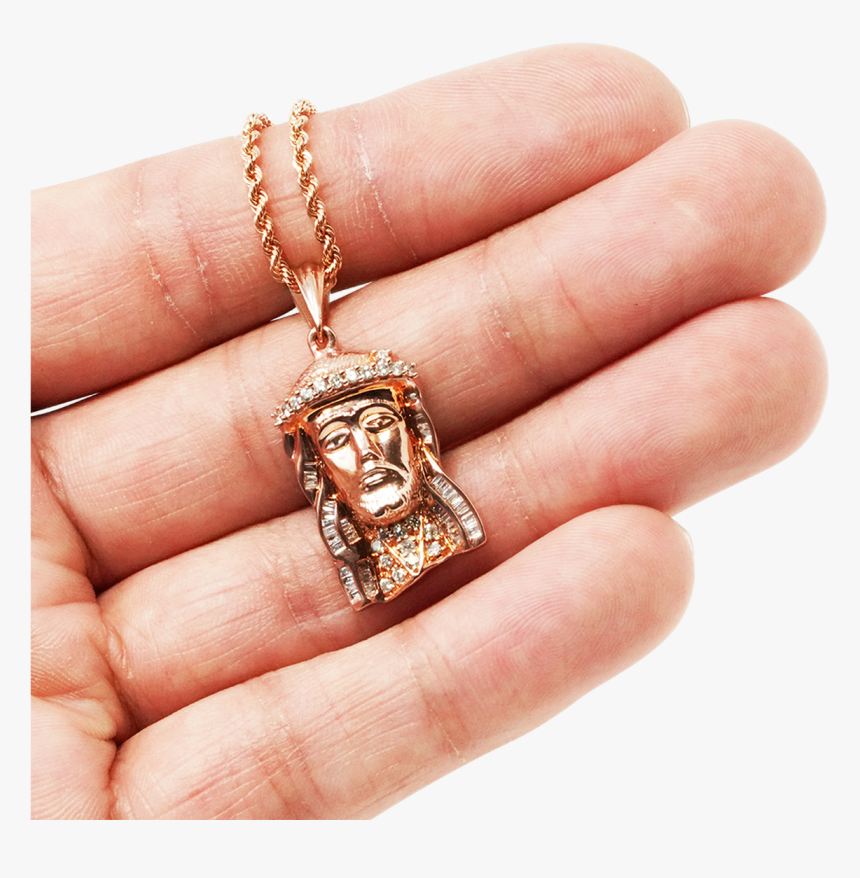 10k Rose Gold Jesus Pendant, HD Png Download, Free Download