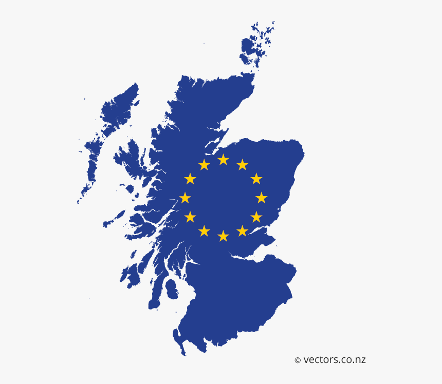 Eu Flag Vector Map Of Scotland, HD Png Download, Free Download