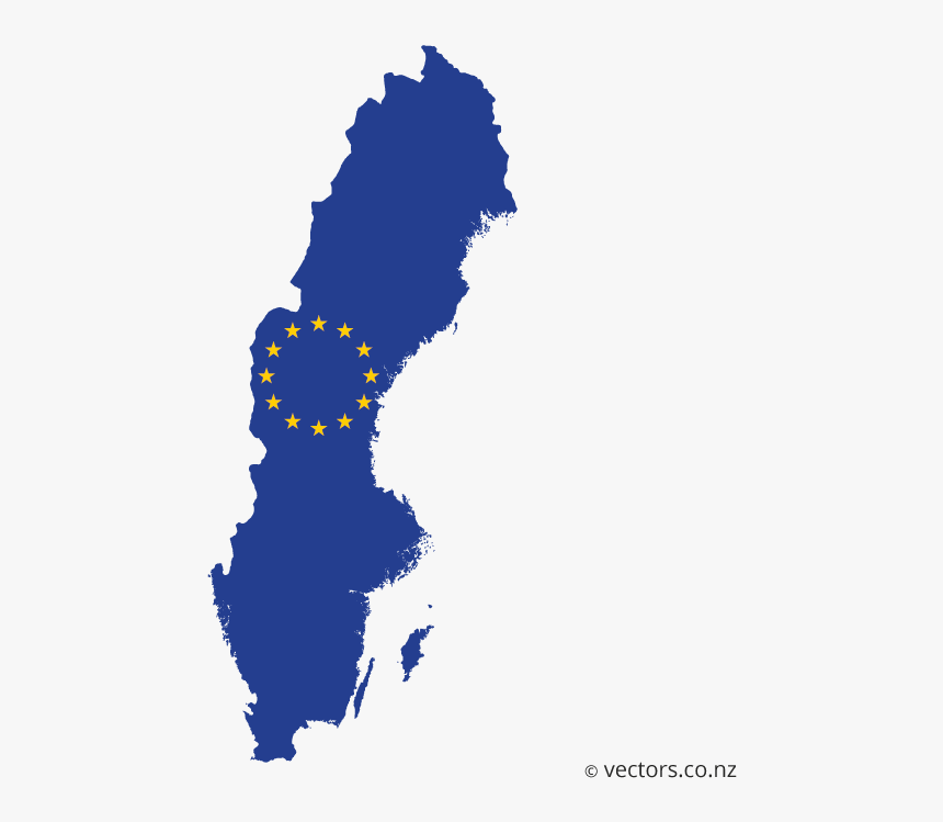 Map Of Sweden Flag , Png Download, Transparent Png, Free Download