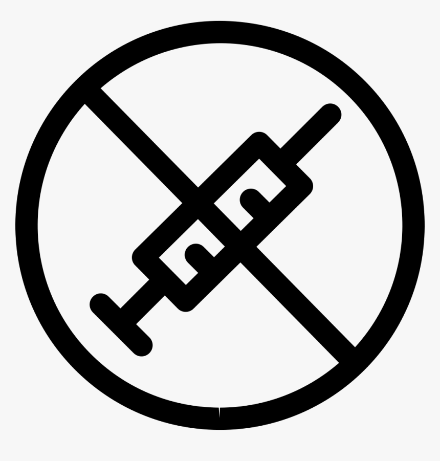 Syringe Prohibition Sign Outline Variant, HD Png Download, Free Download