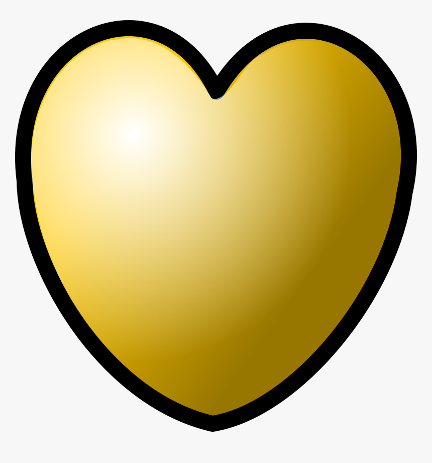 Golden Heart Png, Transparent Png, Free Download