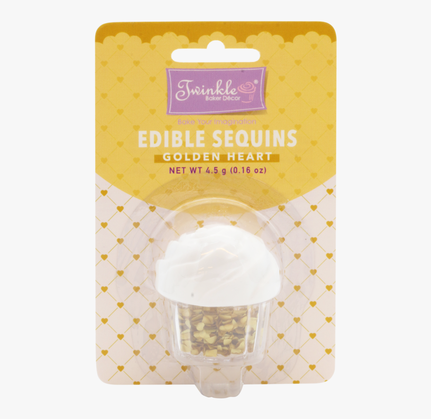 Golden Heart Edible Sequins, HD Png Download, Free Download