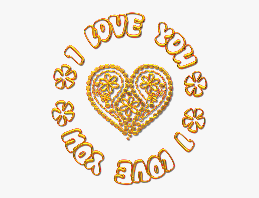 Golden Heart Png, Transparent Png, Free Download
