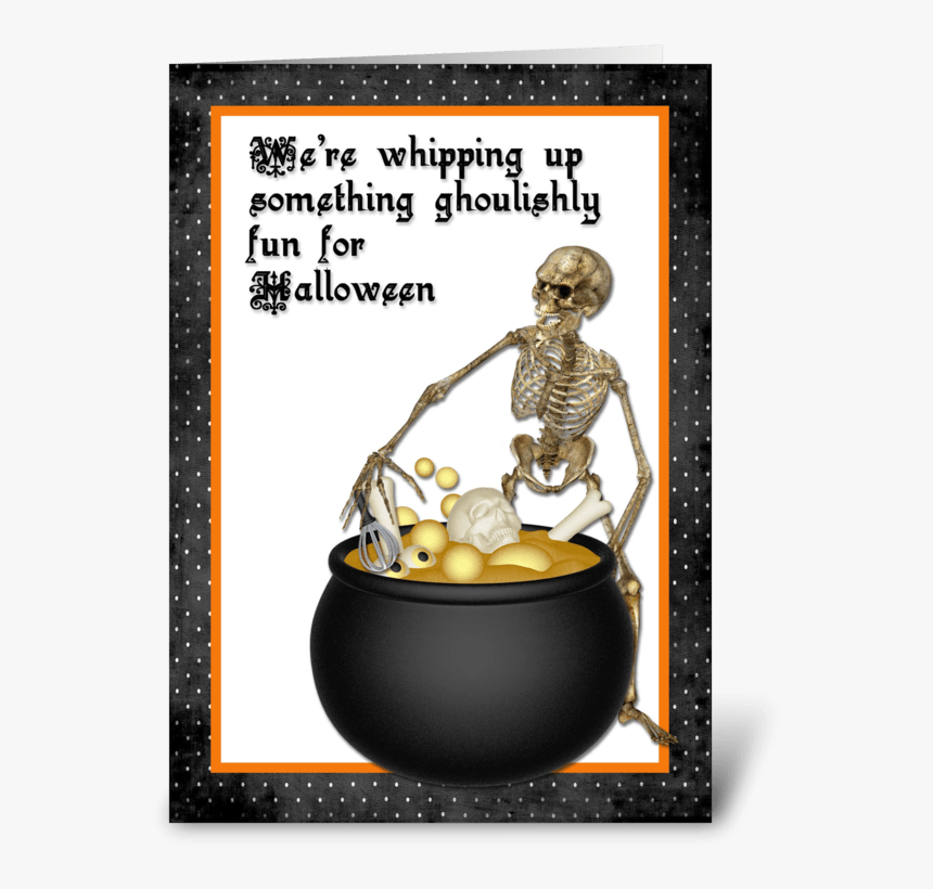 Halloween Skeleton Invitation Greeting Card, HD Png Download, Free Download