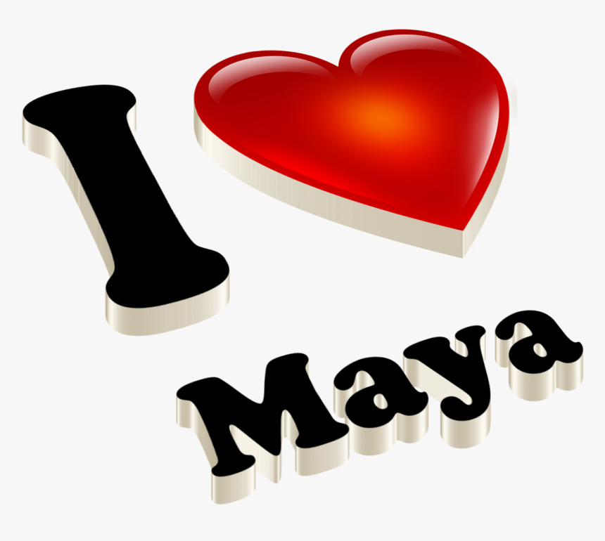 Maya Heart Name Transparent Png, Png Download, Free Download